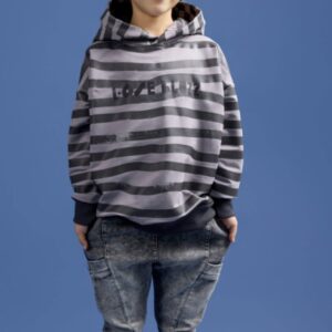 Bluza w paski z kapturem LOOSE BLUZZ